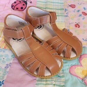 Livie & Luca Light Brown Closed  heel & Toe Kids Sandals Size 10